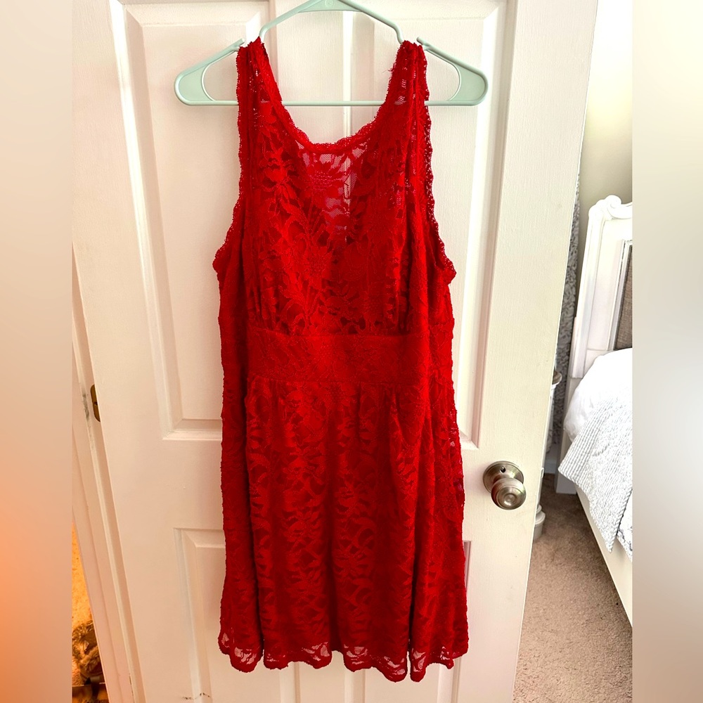 Dress Barn Red Lace dress